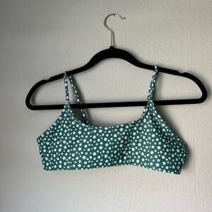 Green Floral bikini top with great support for activities